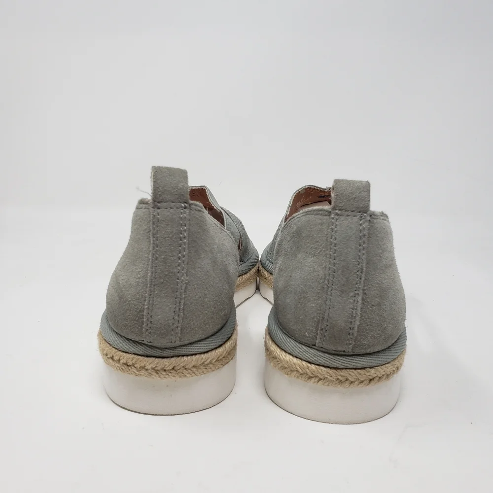 Lucky Brand Jenife Suede Comfort Platform Slip On Lt. Sea Grass casual